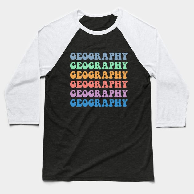 Funny geography women world geography teacher thank you Baseball T-Shirt by Printopedy